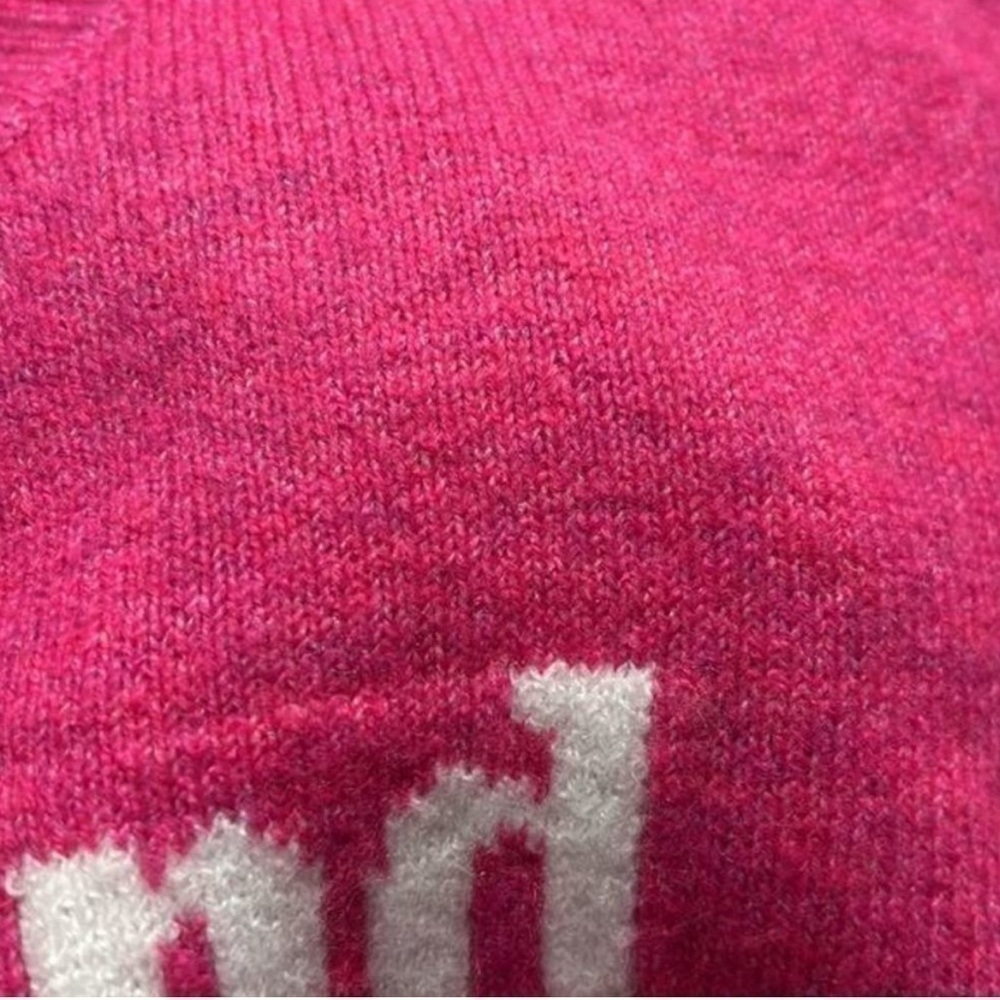 VINCE CAMUTO Oversized Weekend Vibes Sweater XS Hot Pink Crew Neckline - Picture 9 of 9